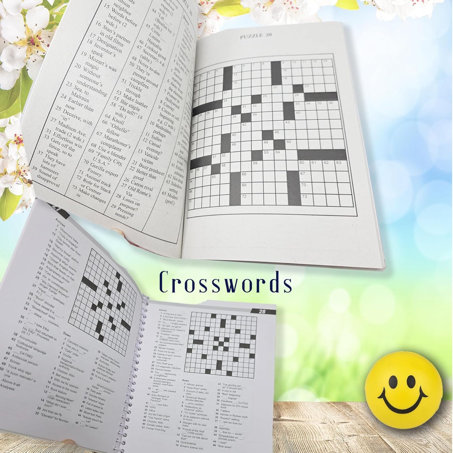 Activity & Puzzle Books Bundle for Adults - 13 Item (Get Well Soon) in a Tote Bag. Word Search, Crossword, Sudoku Pens & Brain Teasers for Seniors, Recovery, Hospital, Surgery Rehab, Brain Exercise