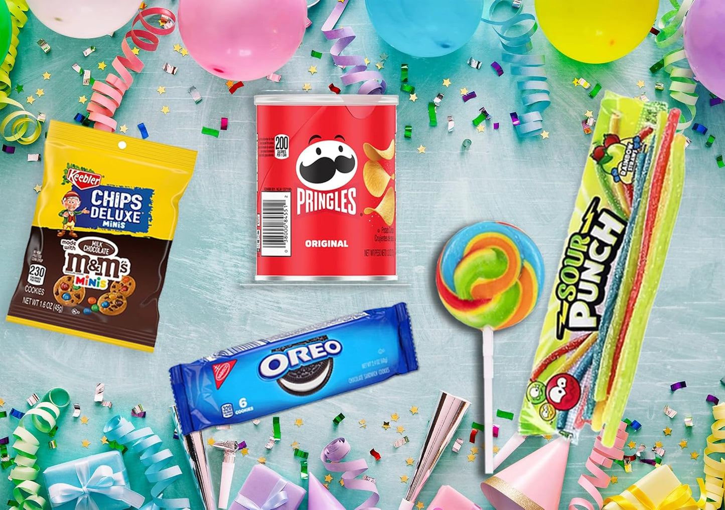 Birthday Gift Basket Care Package for kids Happy Birthday Balloon & Greeting card, Candy & Snacks. The ultimate variety gift box for boy, girl, teenager, Grandson or Granddaughter, Fun Surprise Box