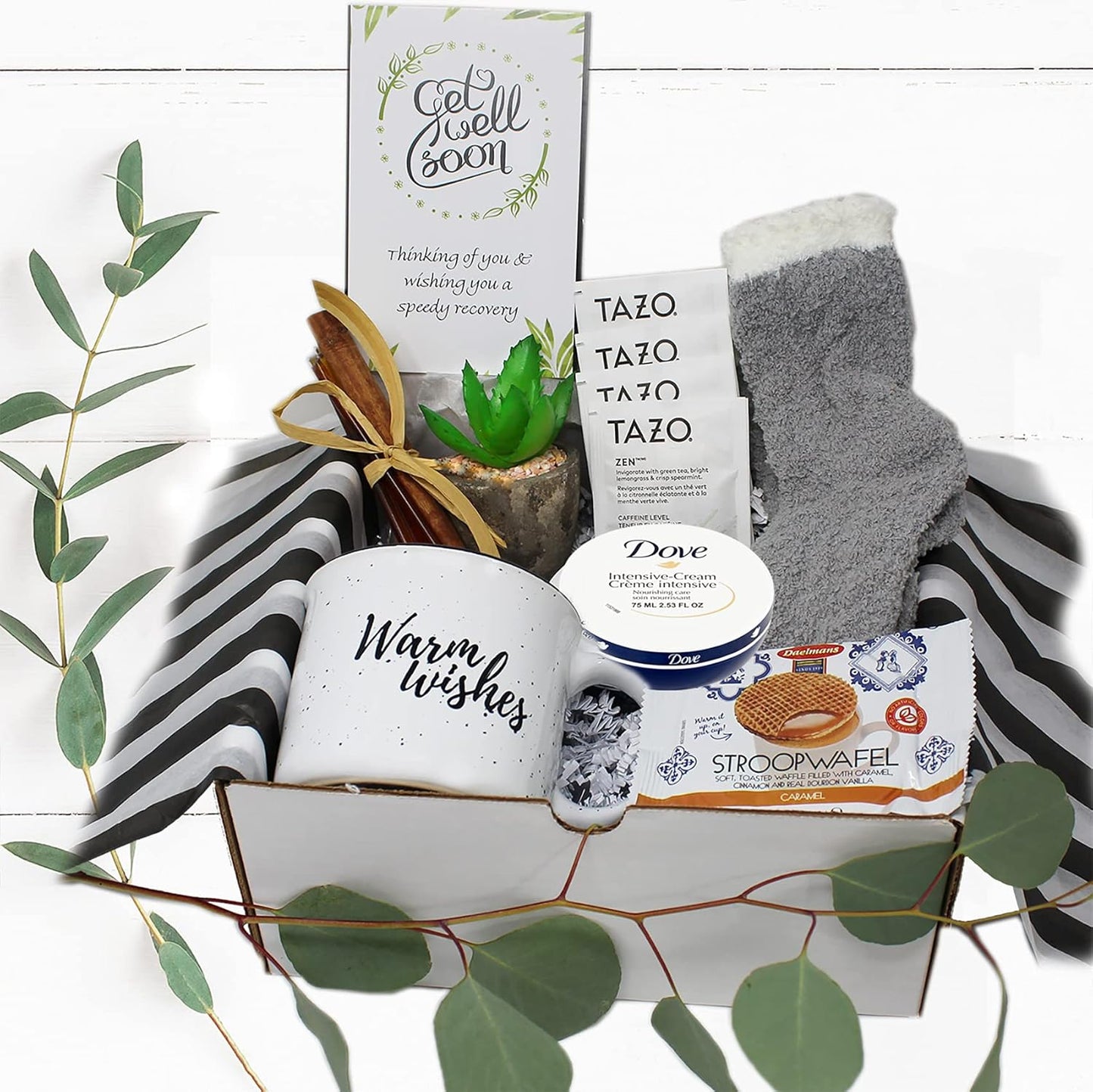 Get well soon Gift Basket for women Care Package wsnacks & greeting card, after-surgery hospital recovery variety gift, cancer, Injury Feel better soon, Speedy recovery encouragement gift