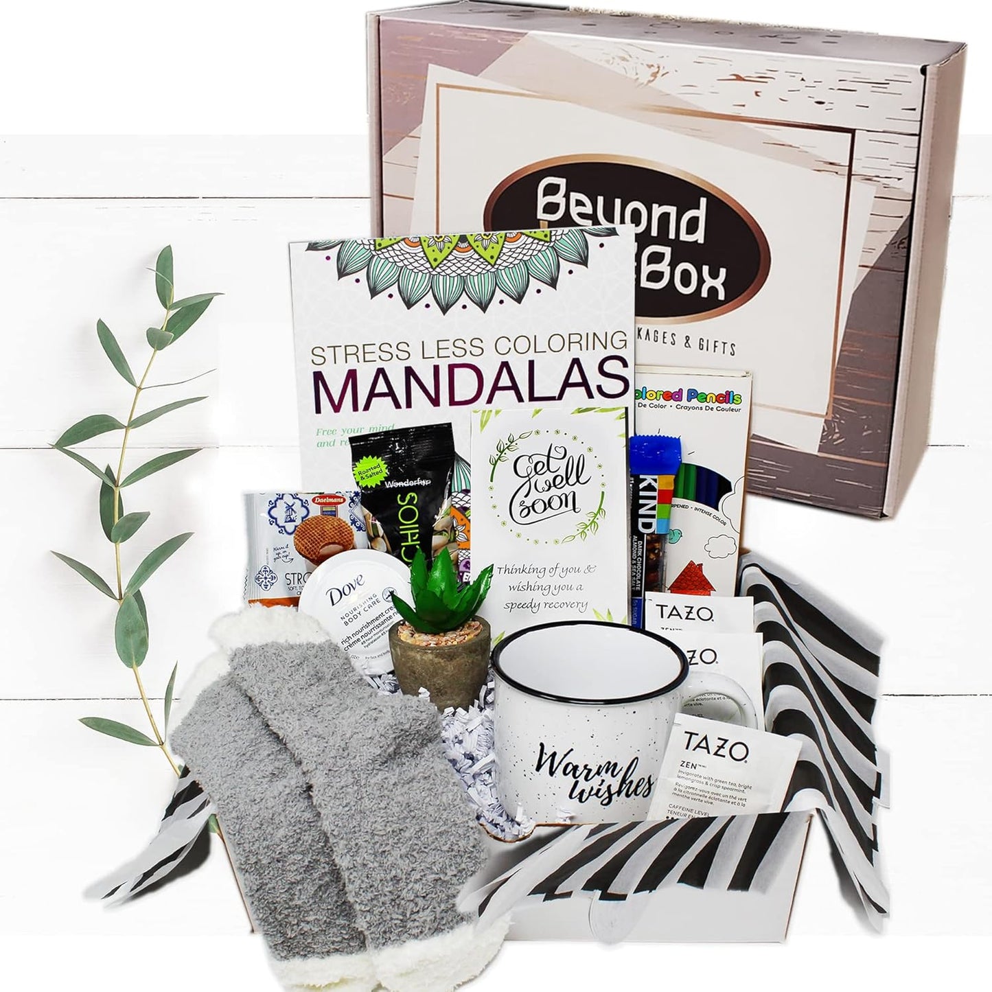 GET WELL SOON Gift basket for women CARE PACKAGE variety box w/snacks After Surgery or Injury Speedy Recovery, feel better soon gift, cancer, hospital w/Self Care Stress Relief Gift, Encouragement