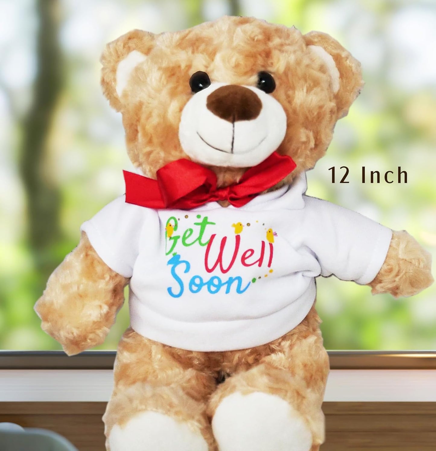 GET WELL GIFT BASKET, care package, w/Teddy Bear & Balloon, Candy & Snacks, greeting card for a sick kid. Recovery gift for a child boy or girl, Feel better soon for home or hospital
