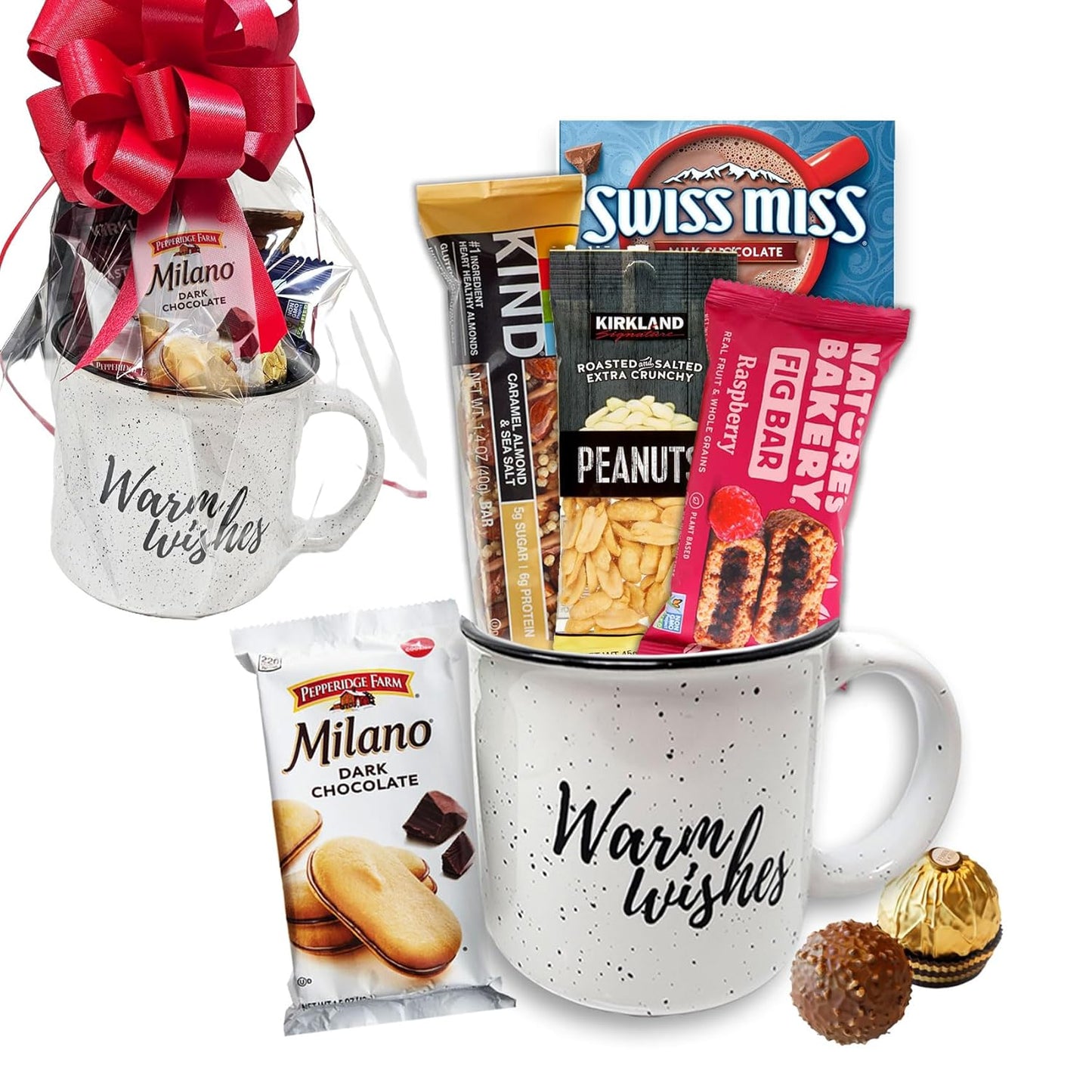 Holiday Gift basket gift set Mug w/Candy, cookies in a coffee Tea mug Thank you gift for coworker friend employees, Family, Brother, Sister, Mom, Dad Teacher for Valentine's day, Get Well, Gratitude