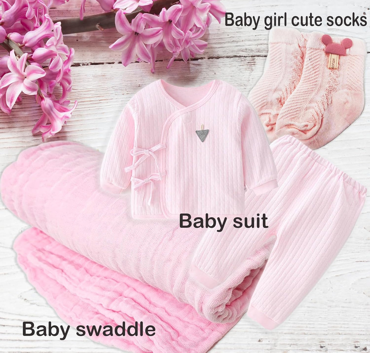 New Baby Girl Gift Basket Unique Gift Set for a New mom Pink Baby Gift Set. Welcome Baby Care Package All wNewborn Essentials Bundle for Expecting Moms Baby Shower, After Labor Gift