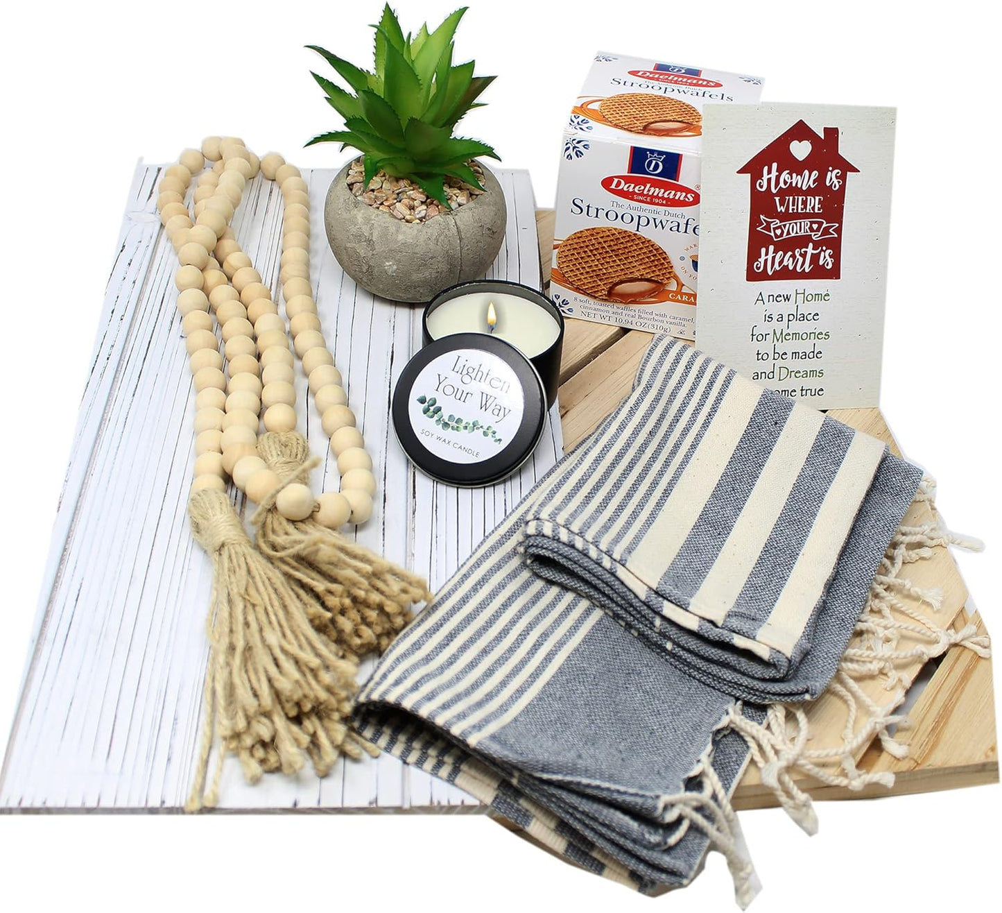 Perfect Housewarming Gift Basket for New Home | Hostess House Warming Gift for Couple Gift for Women of Home décor and Snacks, Welcome Family to a New Home