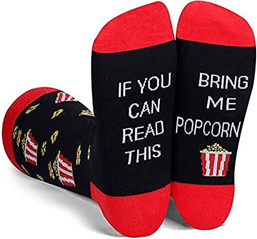 Perfect POPCORN LOVER Movie Night. Gift set, Game Night Snacks Gift Basket box | w/Socks, Tin, Popcorn Variety, Birthday gift for Kids or Family, Graduation, College