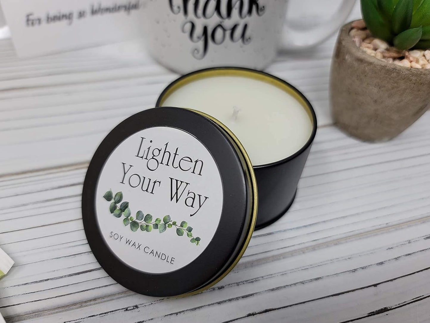 THANK YOU Gift basket for women | Employee appreciation gifts | Gratitude Unique care package for Friend, Coworker, Nurse, Doctor, sister, Employee retirement gift, variety gift set box w/Candle