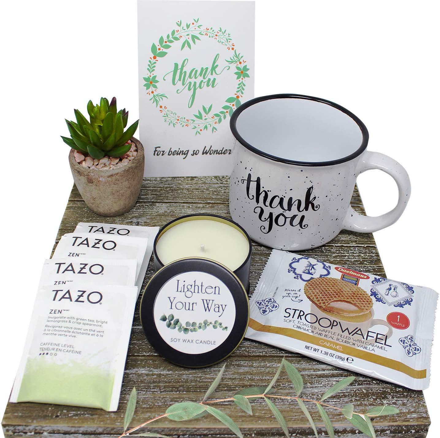 THANK YOU Gift basket for women | Employee appreciation gifts | Gratitude Unique care package for Friend, Coworker, Nurse, Doctor, sister, Employee retirement gift, variety gift set box w/Candle