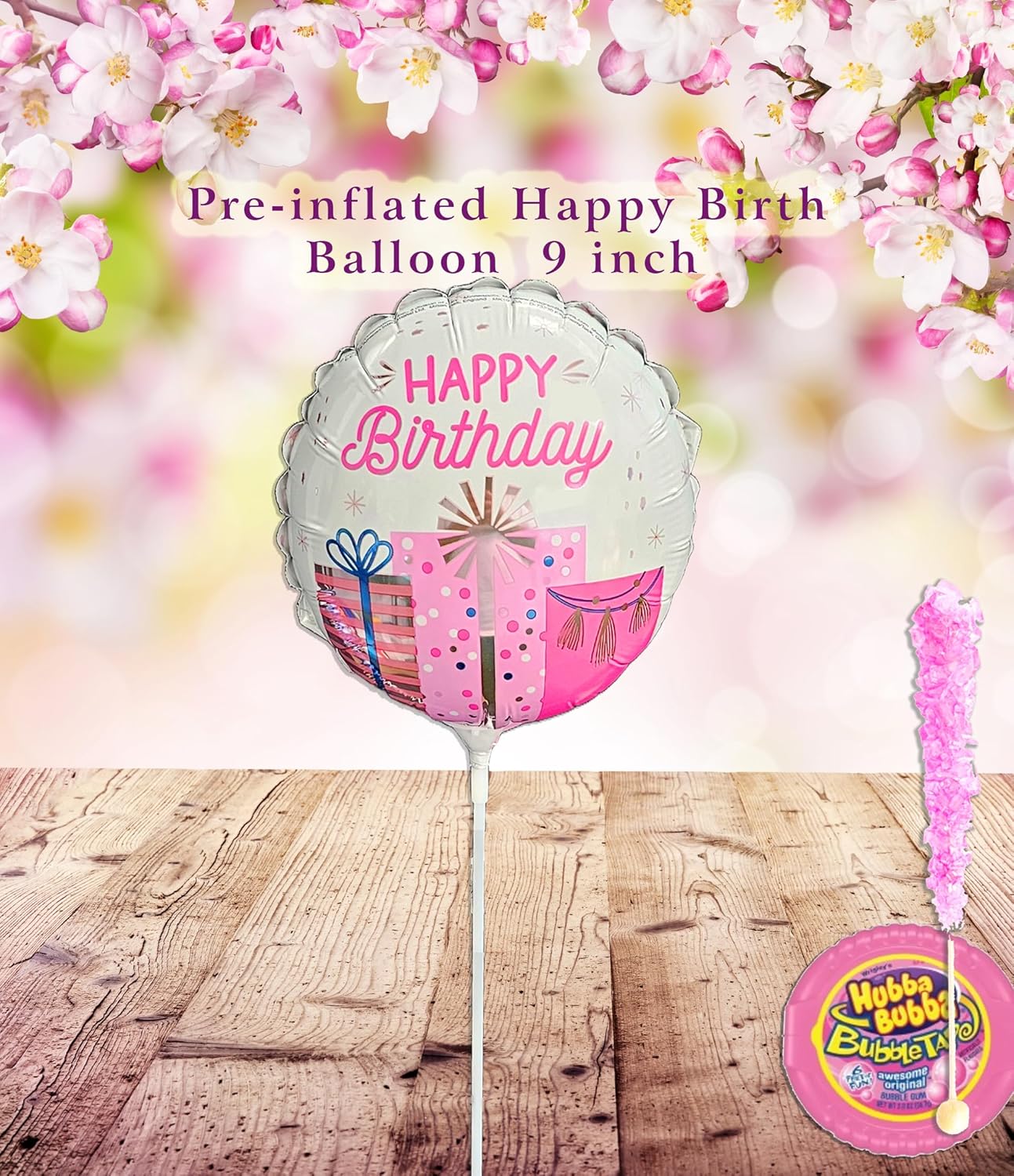 The Ultimate Birthday Gift Basket for Girls | variety pack with a Happy Birthday Pink Squishy, Balloon Care Package w/snacks & Candy, girl, teenage, Granddaughter