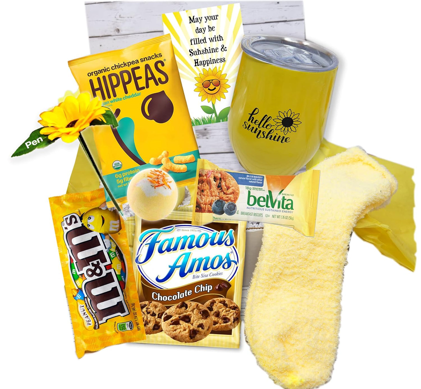 Thinking of you gift for Women | Get well Care Package | Missing you Unique gift basket & Sympathy, You are my sunshine Yellow Sunflower gift | college students, Wife, Sister, girlfriend, bday