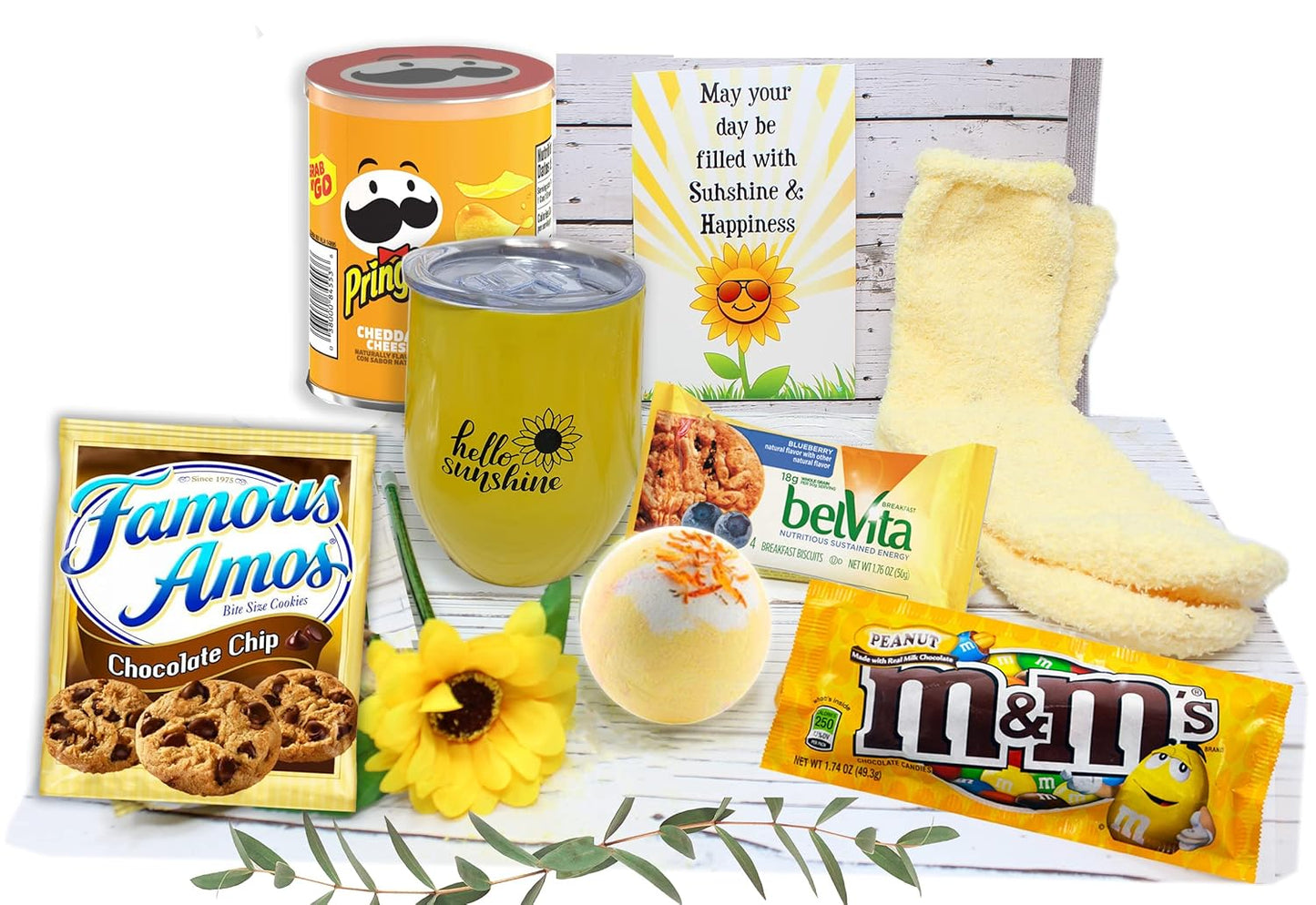 Thinking of you gift for Women | Get well Care Package | Missing you Unique gift basket & Sympathy, You are my sunshine Yellow Sunflower gift | college students, Wife, Sister, girlfriend, bday