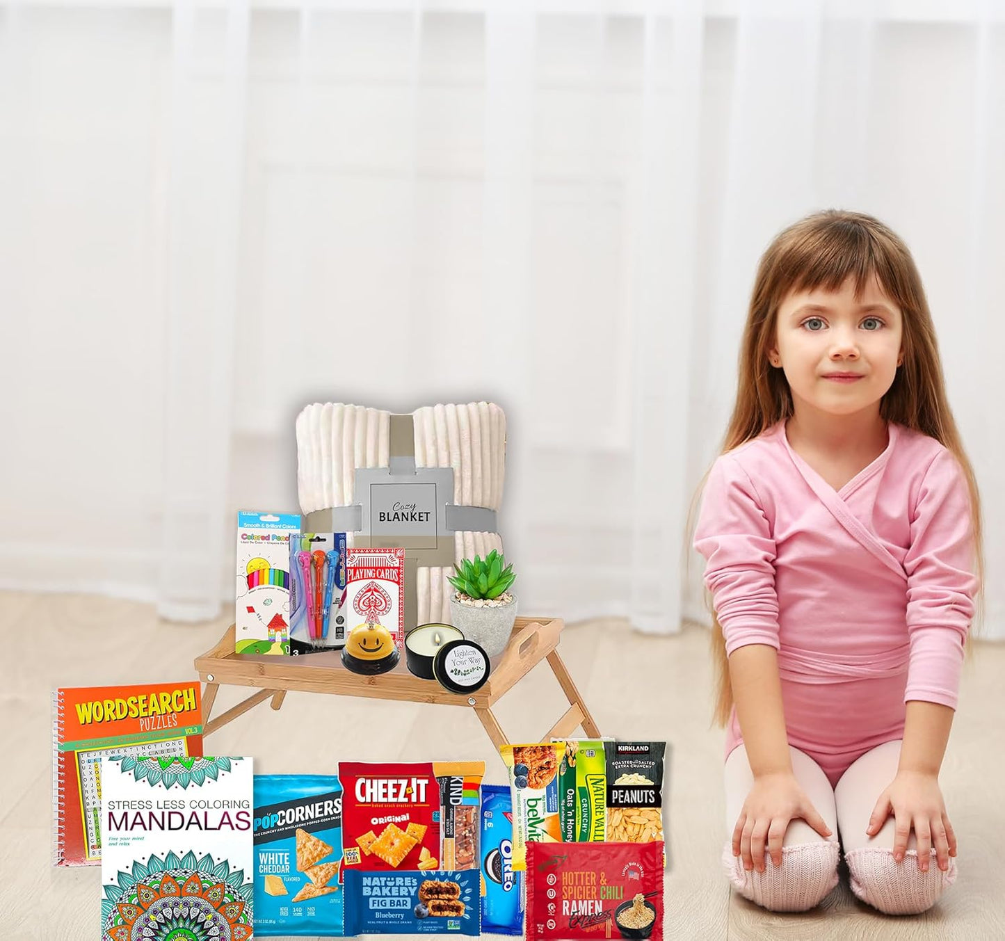 The Ultimate GET WELL soon Gift Basket | Care Package gift Speedy recovery gift set w/bed tray, books, snacks & blanket Feel better soon hospital gift bundle for Man, Woman, Kids Boy Girl Teenager