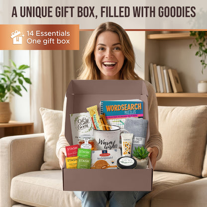 Get well soon Gift Basket for women  Care Package wsnacks & greeting card, after-surgery hospital recovery variety gift, cancer, Injury  Feel better soon, Speedy recovery encouragement gift