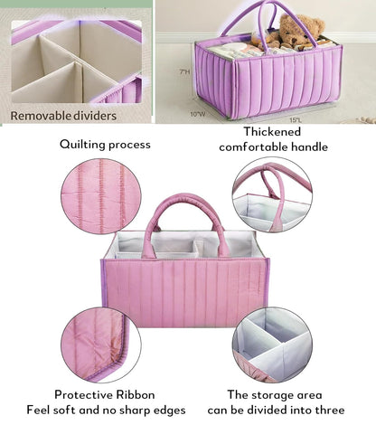 Premium New Baby Girl Gift Basket  Newborn Essentials Care Package in Diaper Caddy Organizer  Elephant Plush Toy, Baby Clothes, Bath Set, Hooded Towel, Rattle, Keepsakes & More Pink & White