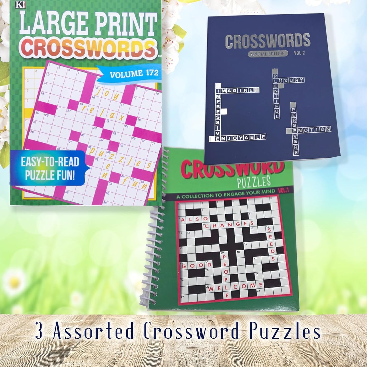 Activity & Puzzle Books Bundle for Adults - 13 Item (Get Well Soon) in a Tote Bag. Word Search, Crossword, Sudoku Pens & Brain Teasers for Seniors, Recovery, Hospital, Surgery Rehab, Brain Exercise