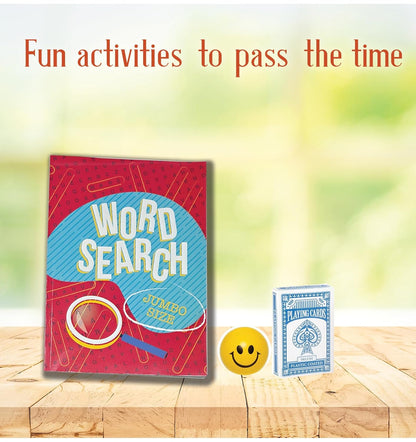 Flu Get Well Gift Basket Care Package – Snacks, Vitamin C, Medicine, Greeting Card, Wipes & Fun Activities – Comfort Gift Set with Tea, Stress Relief Colds, Flu, Allergies for adult & Teenage