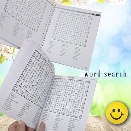 Activity & Puzzle Books Bundle for Adults - 13 Item (Get Well Soon) in a Tote Bag. Word Search, Crossword, Sudoku Pens & Brain Teasers for Seniors, Recovery, Hospital, Surgery Rehab, Brain Exercise