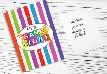 GAME NIGHT Gift basket for family, kids, teens & adults | Playing cards & classic games 4 in a row, Candy & snacks gift box for child’ s birthday or teenage | Great family games & movie night variety gift