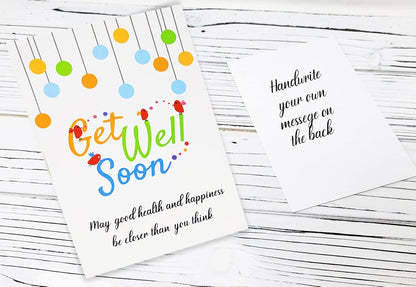 GET WELL GIFT basket, package for kids Unisex, child boy or girl Care package, Feel better soon for home or hospital after surgery w/Balloon, candy & snacks & greeting card