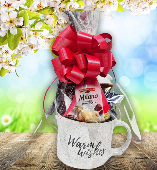 Holiday Gift basket gift set Mug w/Candy, cookies in a coffee Tea mug Thank you gift for coworker friend employees, Family, Brother, Sister, Mom, Dad Teacher for Valentine's day, Get Well, Gratitude