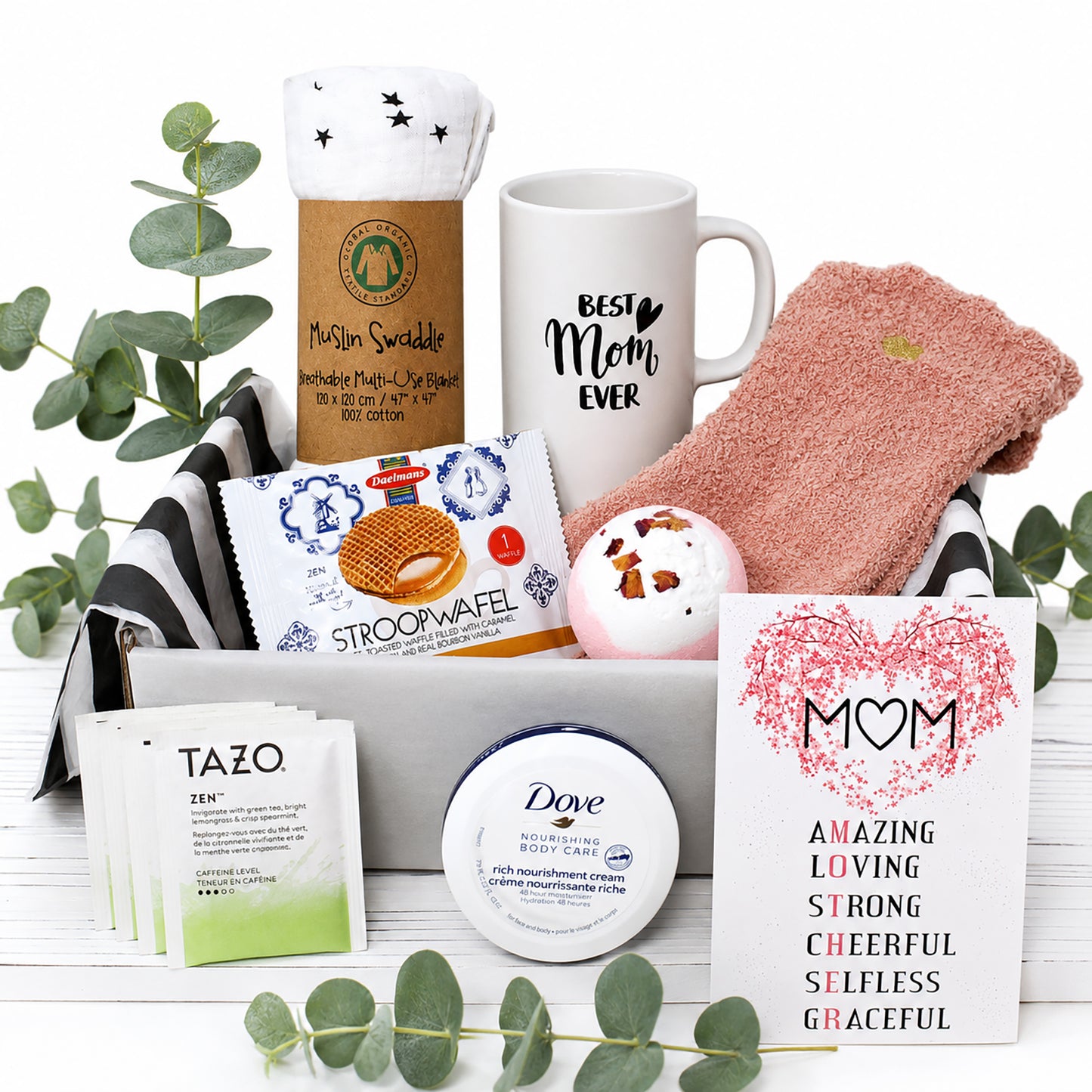 New Mom Gift Basket – Baby Shower, Pregnancy & Postpartum Care Package for Women
