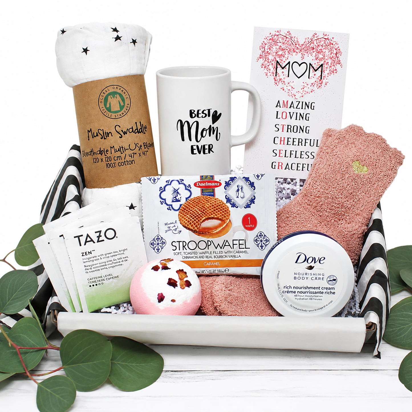 New Mom Gift Basket – Baby Shower, Pregnancy & Postpartum Care Package for Women