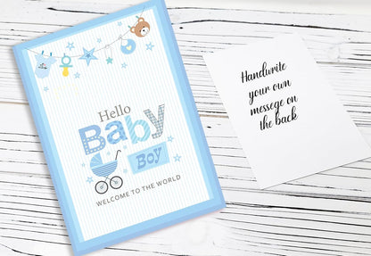 New Baby Boy Gift Basket (9 pc) Light Blue Baby Gift Set. Welcome Baby Care Package All wNewborn Essentials Bundle for Expecting Moms Baby Shower, After Labor Hospital Gift for New Mother and Baby