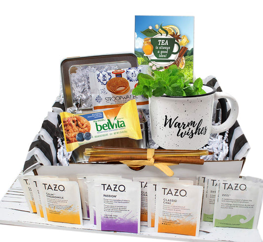 Tea gift set | TEA LOVERS Gift baskets | Thinking of you gift basket | Birthday gift basket for women, care package for women, Grandma, Grandpa, Nurse, for her or him a variety tea Mother's day gift