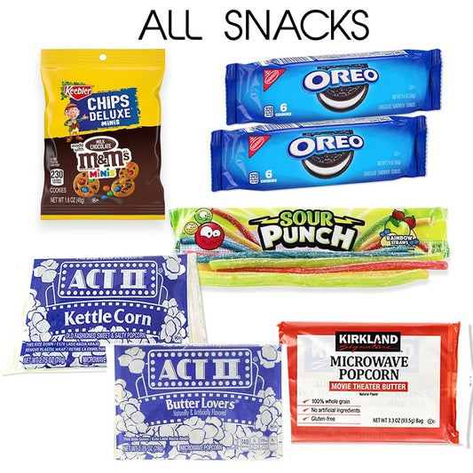 The Ultimate Game Night Gift Baskets for Family, Kids, Teens & Adults | Playing Cards & Snacks & Candy Gift Box for Teenage Birthday | Great Family Games & Movie Night or college, care package