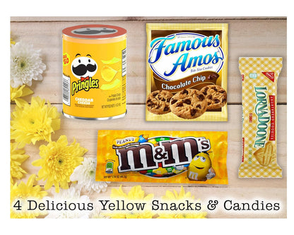 Thinking of You, Cheer Up CARE PACKAGE, Happy YELLOW Gift Basket Sending Sunshine gift package w/Balloon, Mug & Snacks | For Kids Teenage, college students, Women, sister birthday gift variety box