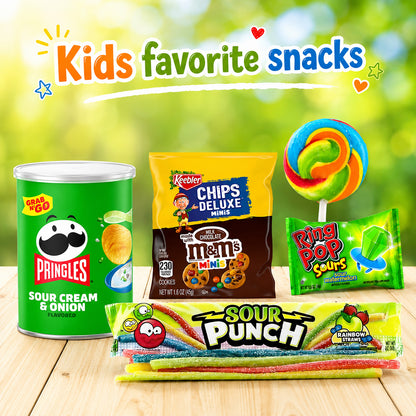 Kids Get Well Soon Gift Basket – Cozy Blanket, Plush Pillow, Candy & Snack Care Package for Children