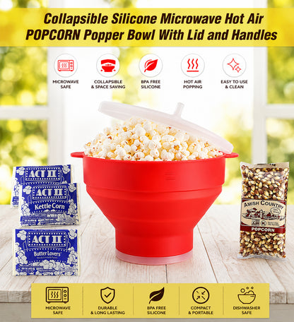 Movie Night Care Package – Popcorn, Full Size Candy & Blanket Gift Basket for Couples & Families
