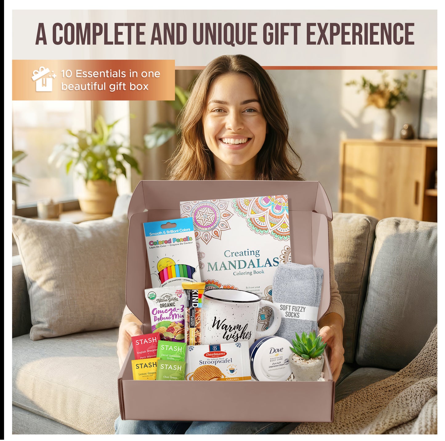 GET WELL SOON Gift basket for women CARE PACKAGE variety box w/snacks After Surgery or Injury Speedy Recovery, feel better soon gift, cancer, hospital w/Self Care Stress Relief Gift, Encouragement